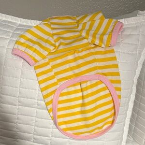 Everlast Yellow and Pink Striped Pet Shirt